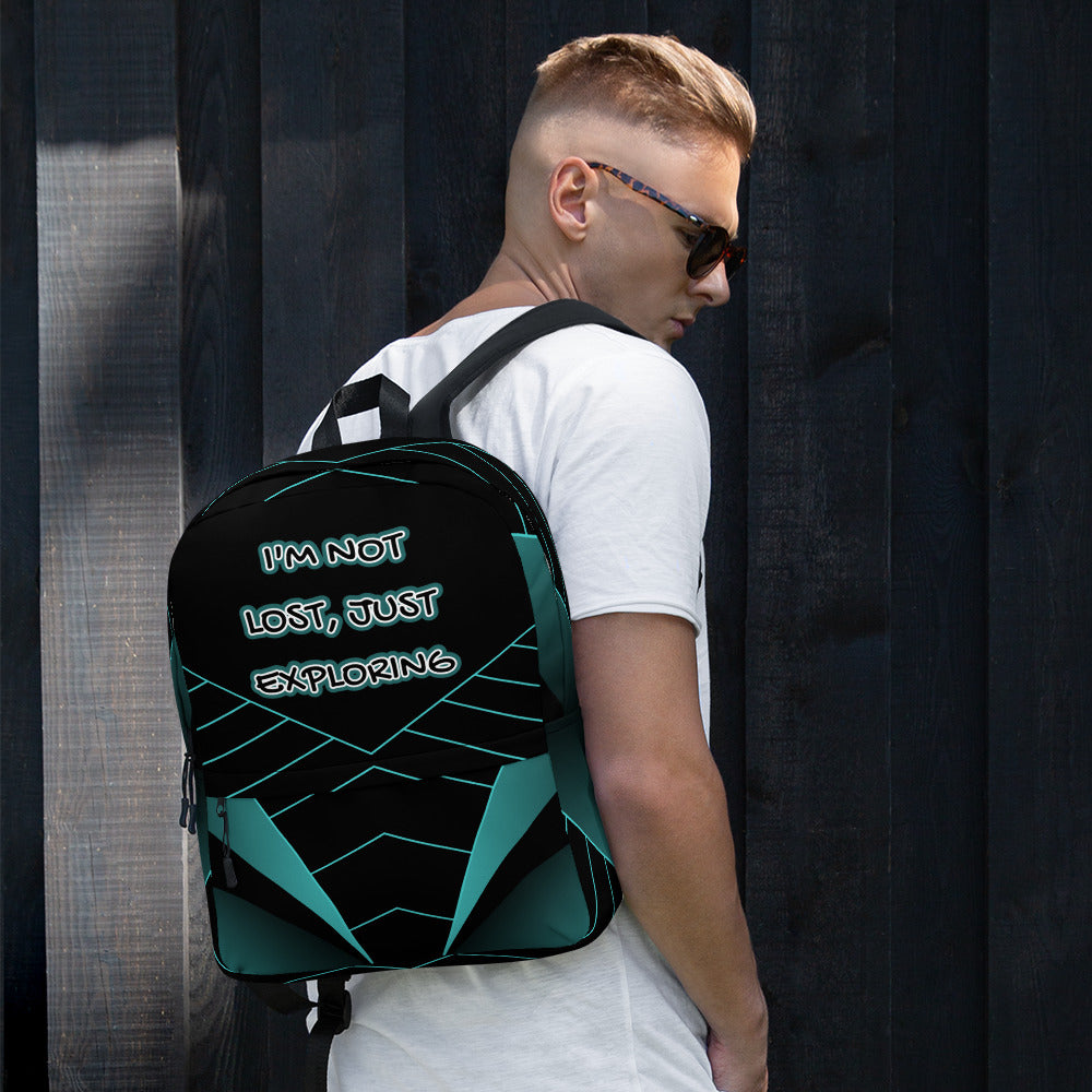 I'm Not Lost, Just Exploring - Funny Men's Backpack