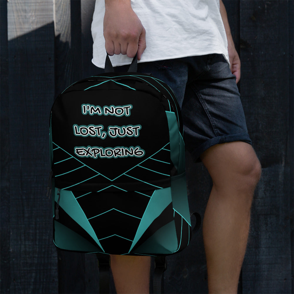 I'm Not Lost, Just Exploring - Funny Men's Backpack