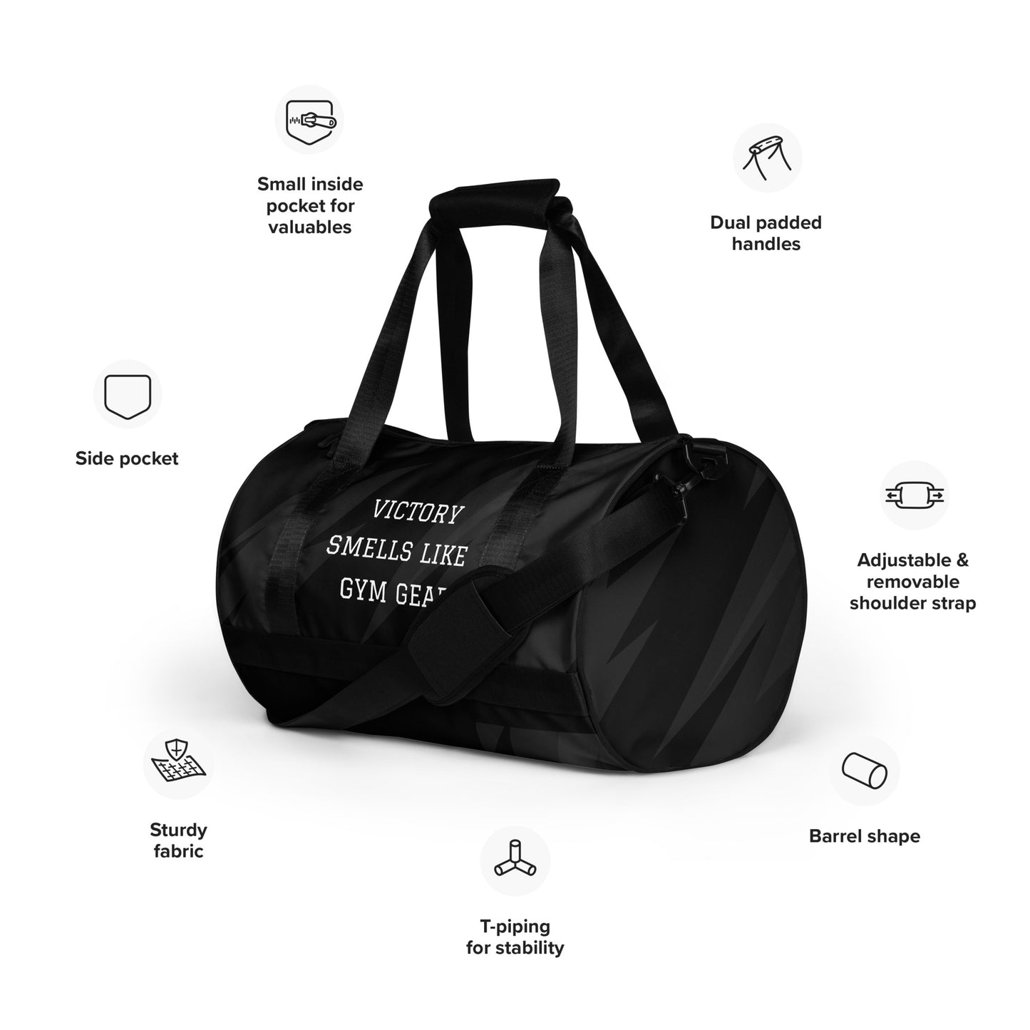 Victory Smells Like Gym Gear - Funny Men's Duffle Gym Bag