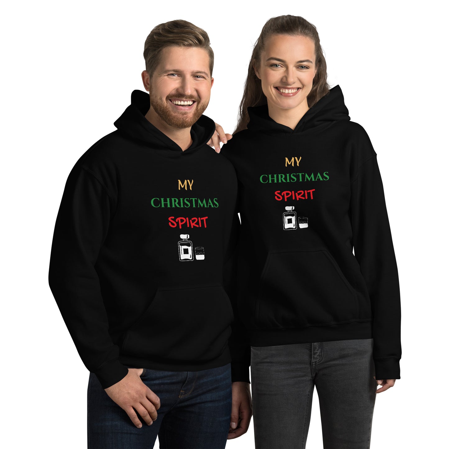 My Christmas Spirit - Funny Drinking Christmas Unisex Hoodie