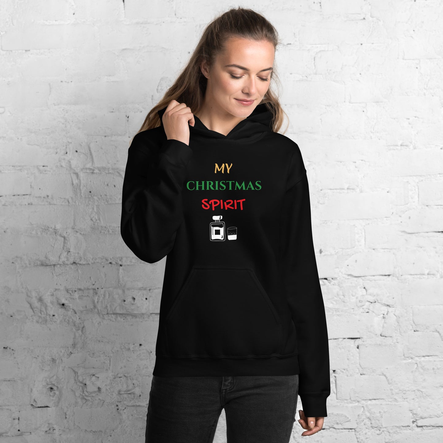 My Christmas Spirit - Funny Drinking Christmas Unisex Hoodie