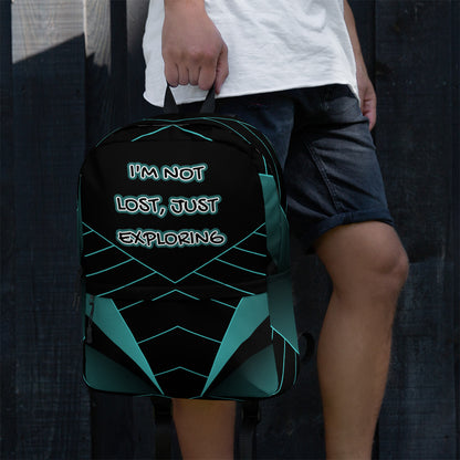 I'm Not Lost, Just Exploring - Funny Men's Backpack