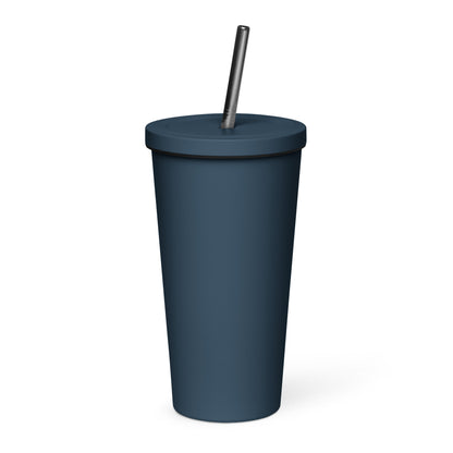 Stay Pretty, Stay Hydrated - Stainless Steel Tumbler w/ Straw